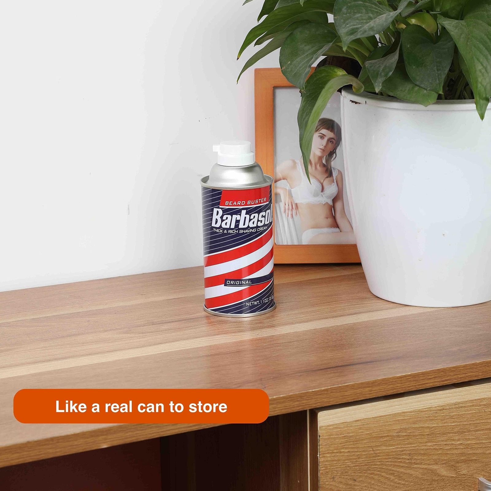 Barbasol Diversion Safe Stash Can with Food Grade Smell Proof Bag with Hidden...