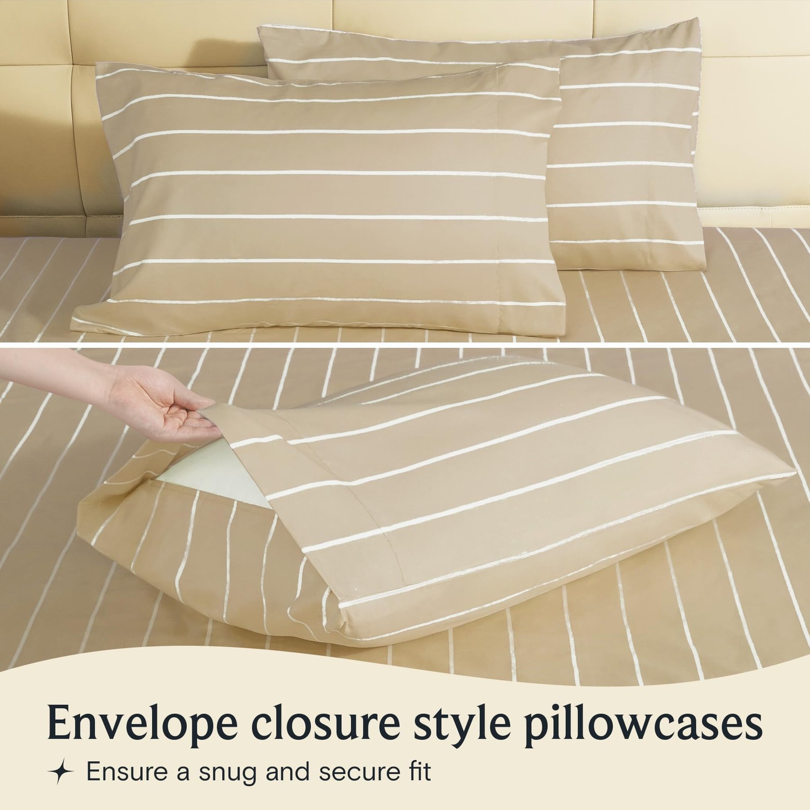 4 PC Queen Size Sheet Set, Breathable Luxury Bed Sheets, Deep Pockets 18" Wri...