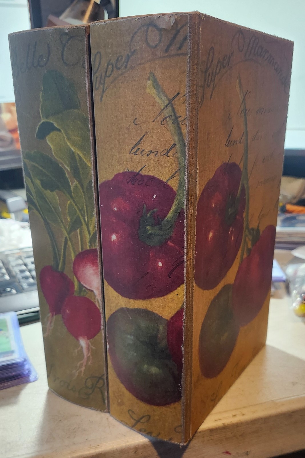 Pair Vintage Books Storage Box Decorative Wooden Hidden Compartment Secret