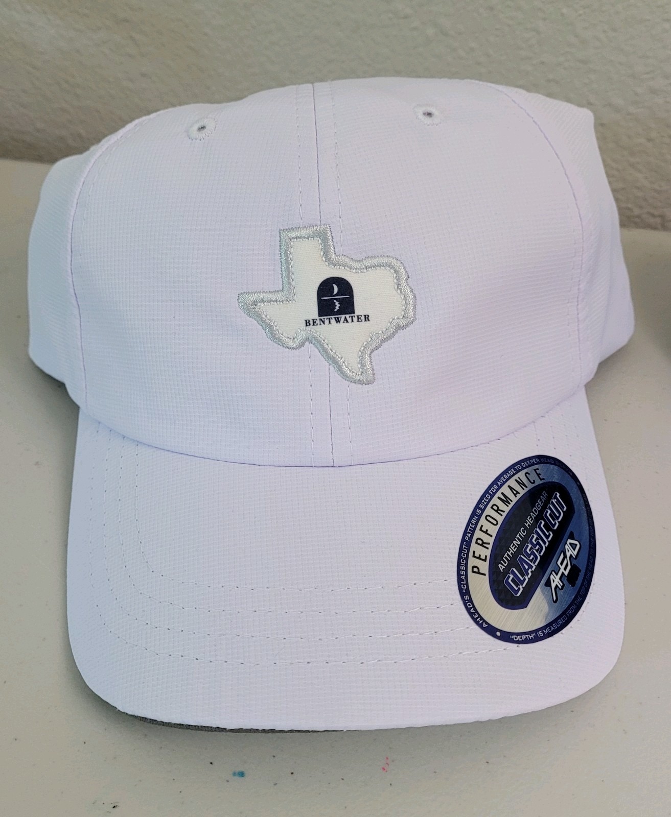 NWT 2 Ahead Performance Adjustable Classic Fit Bentwater (TX) Golf Caps UPF 50+