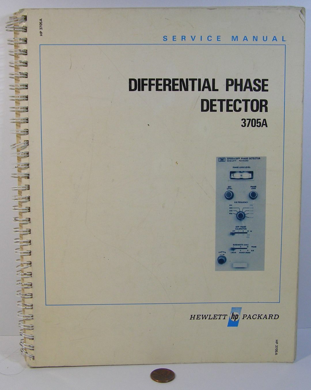 HP 3705A DIFFERENTIAL PHASE DETECTOR SERVICE MANUAL   USED