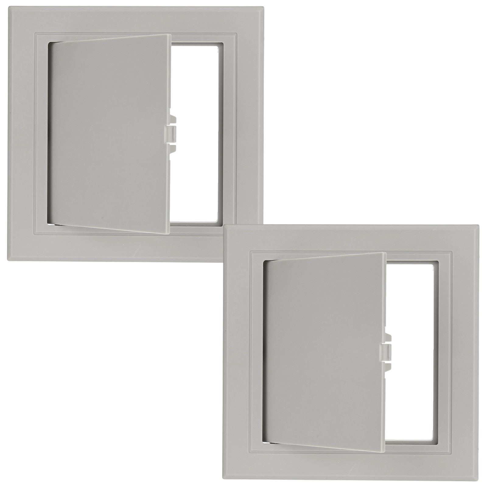 2-Pack Access Panel for Drywall, 4.9x5" Plastic Wall Hole Cover [Gray]
