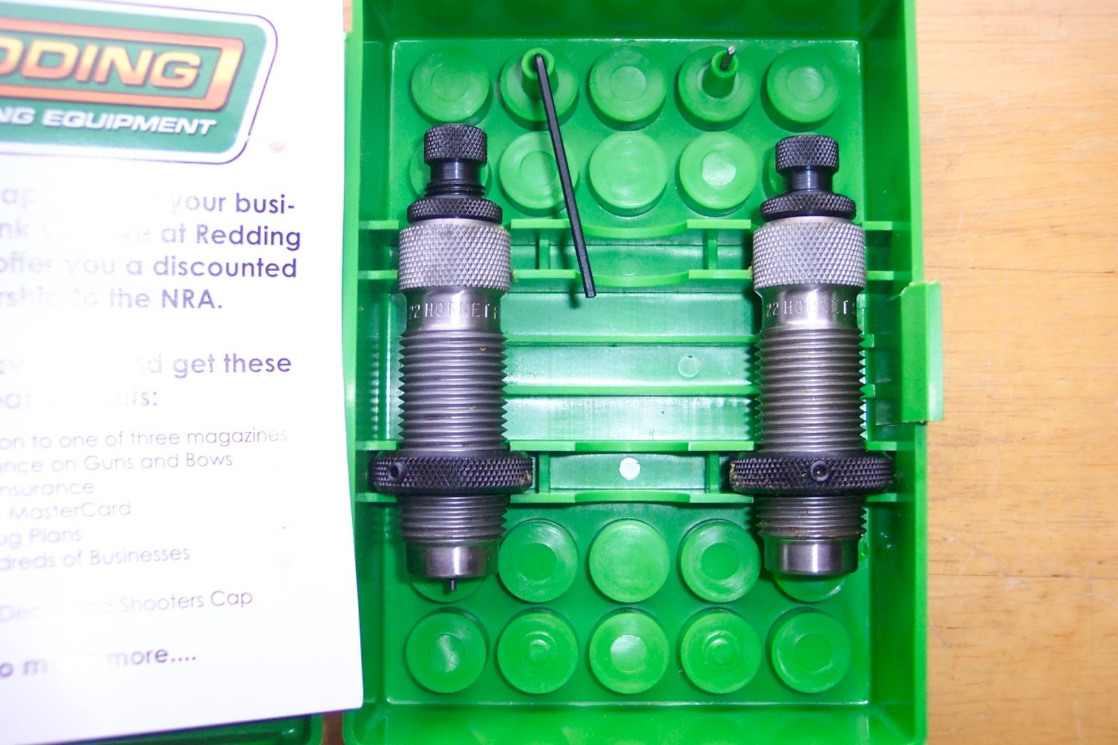 REDDING .22 HORNET RELOADING DIE SET