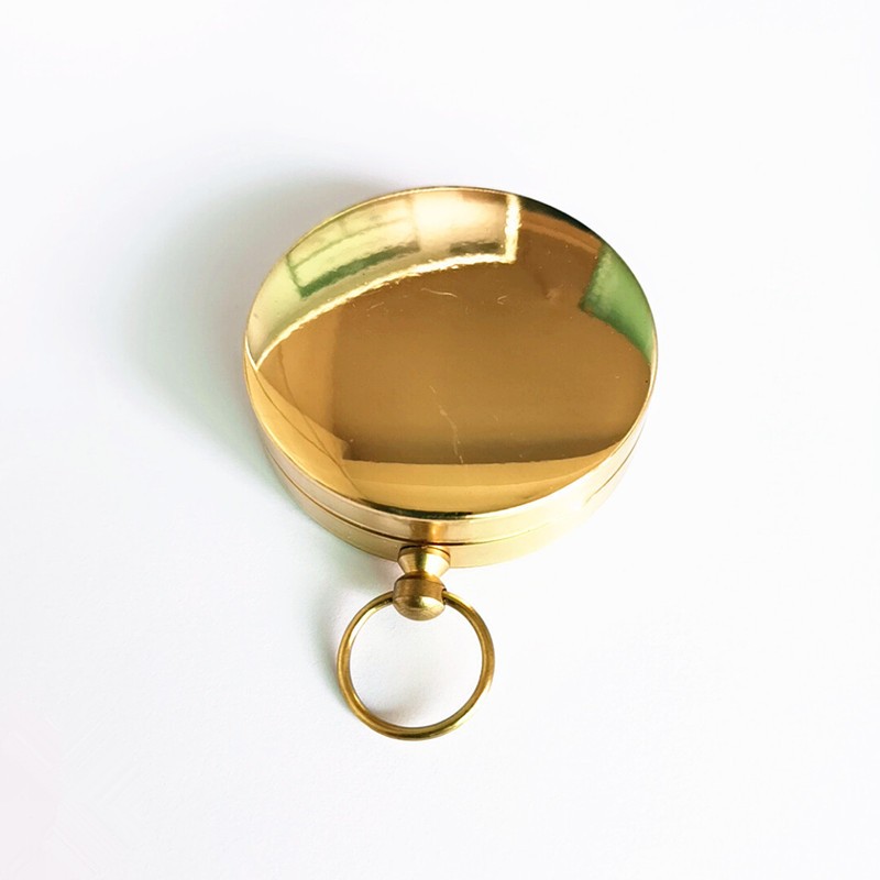 Pocket Brass Watch Style Military Army Luminous Compass Outdoor Camping Hiking