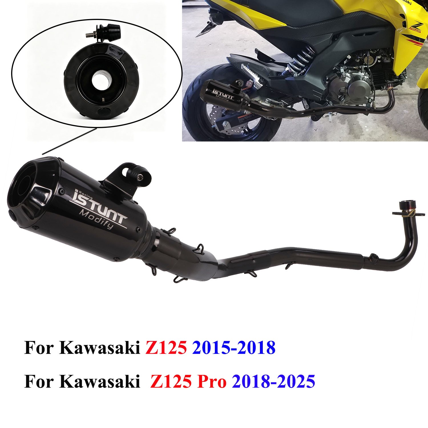 Slip On Full Exhaust Muffler System For Kawasaki Z125 PRO 2019-2025 Z125 15-18