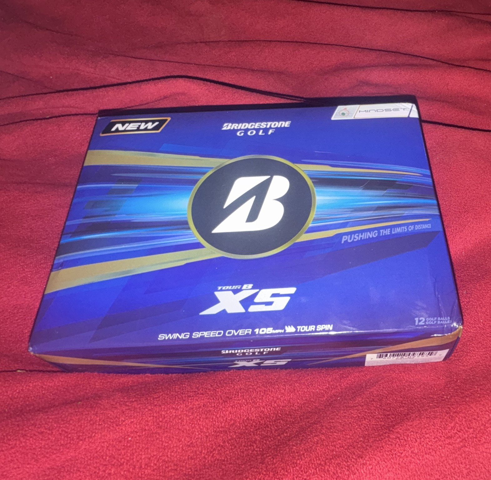 Bridgestone Tour B XS Mindset Blue Tour Preferred Golf Balls Tour Spin, 12 Pack