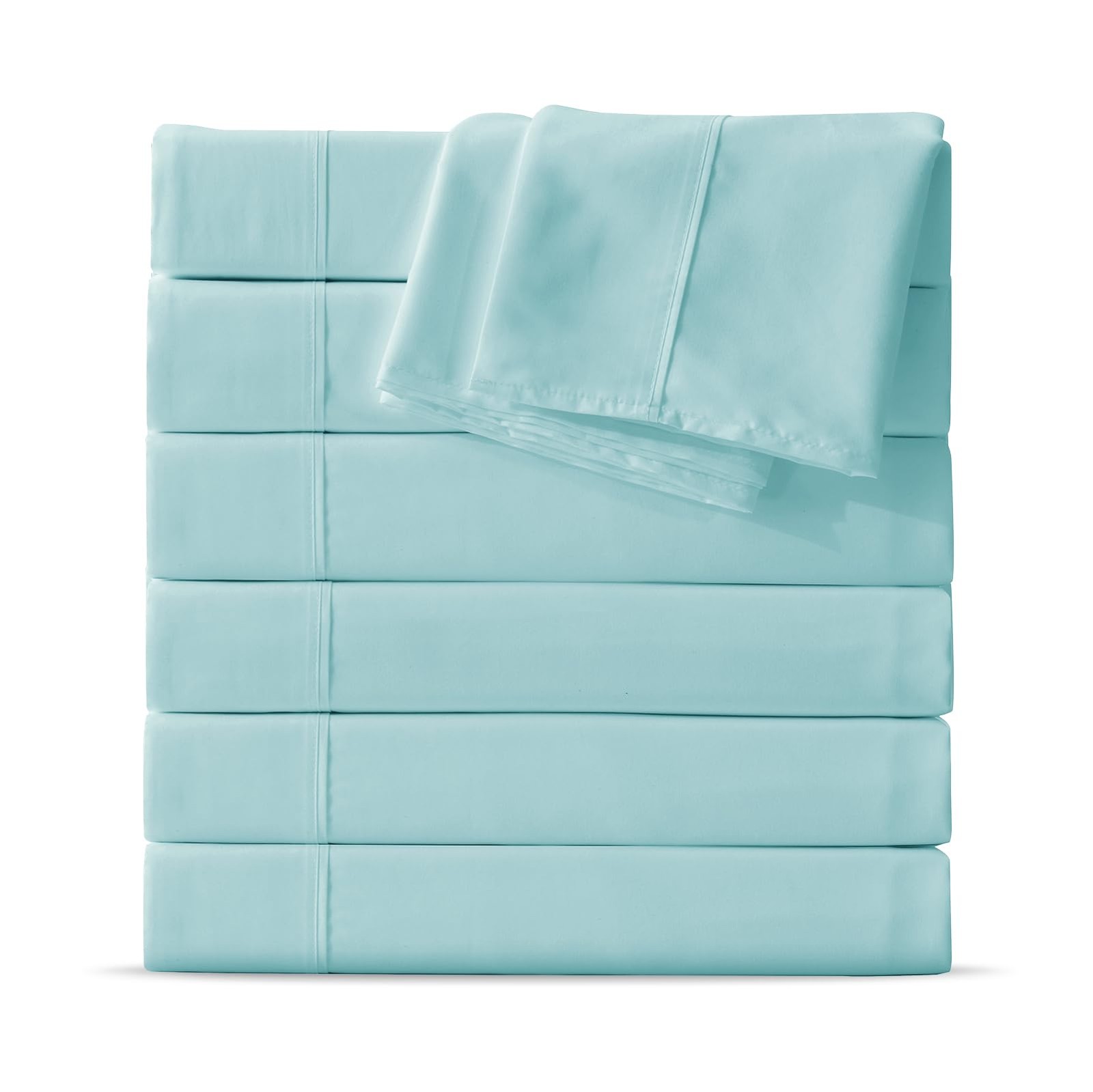 Full Flat Sheets Only Bulk Pack of 6 Wholesale Bedding Blue
