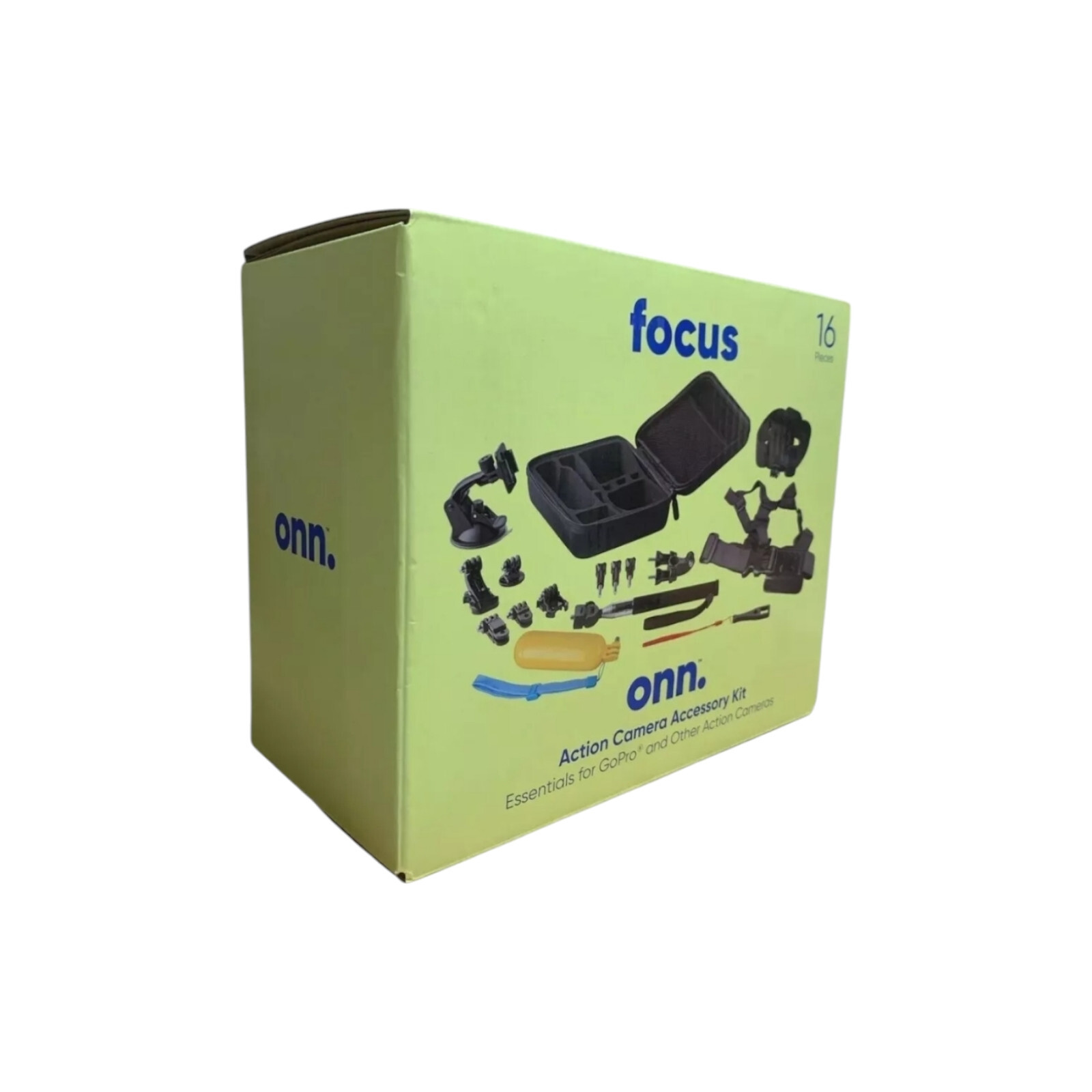 Focus Onn 16-Piece Action Camera Accessory Kit Essentials Black