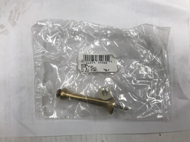Ives 61MB4 Solid Satin Brass Baseboard Wall Door Stop