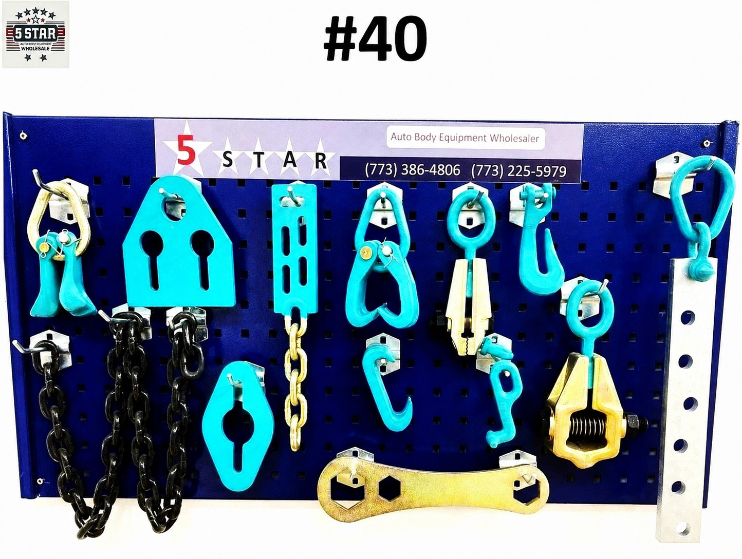 SET#40 HEAVY DUTY AUTO BODY FRAME MACHINE PULLING TOOLS AND CLAMPS 13 PIECE SET