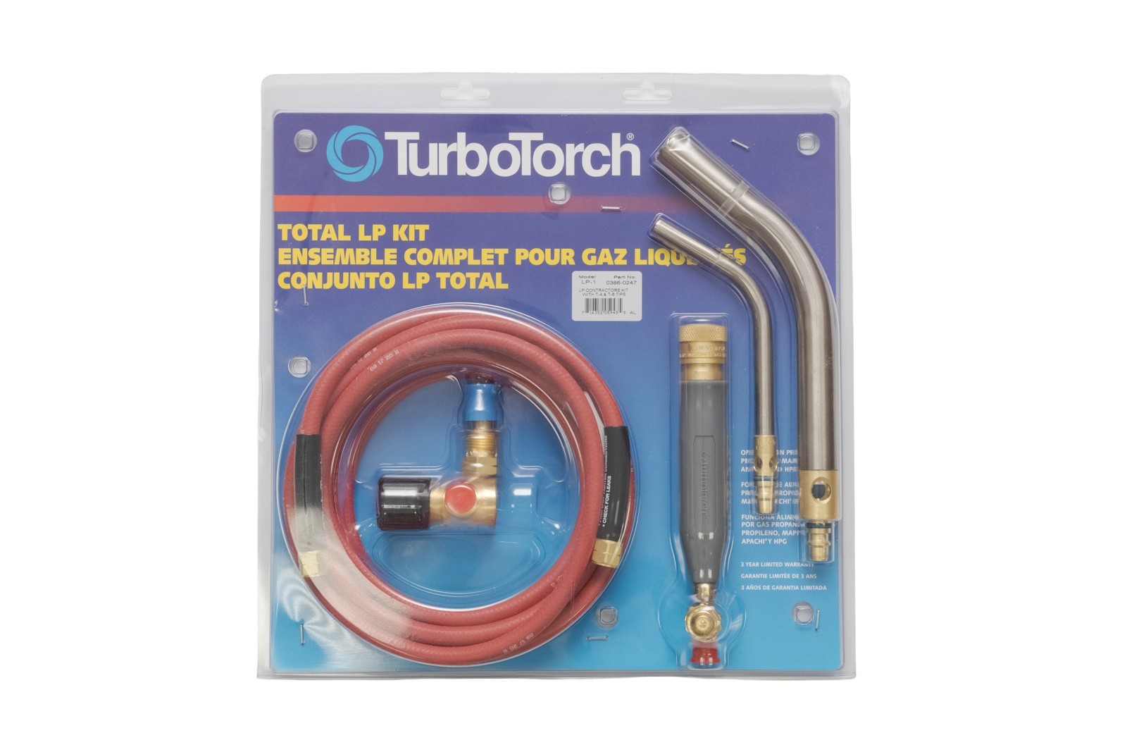 TurboTorch LP-1 0386-0247 Total LP Torch Kit Propane MAP-Pro T-4 T-6 Tips H-12