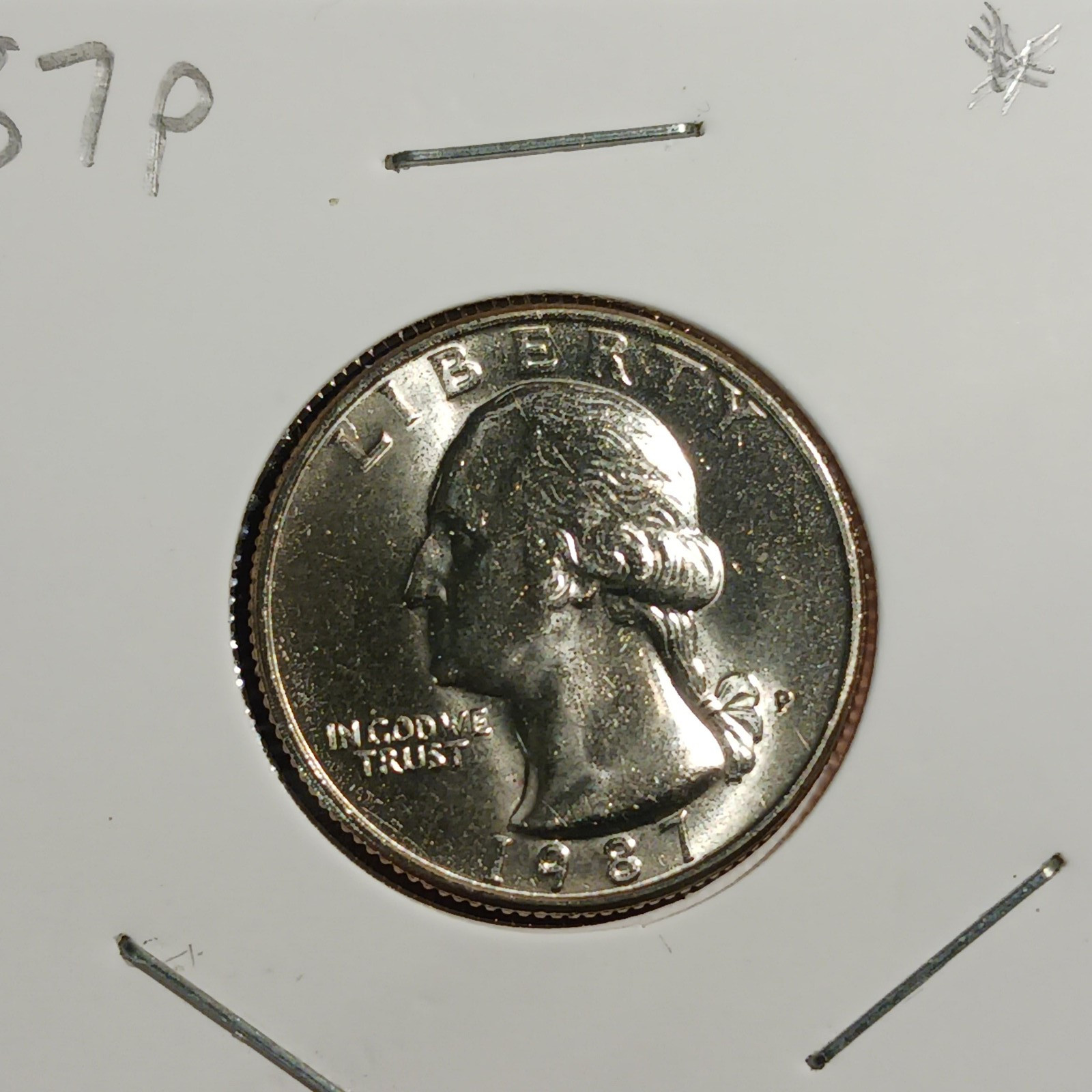 1987 P Washington Quarter BU
