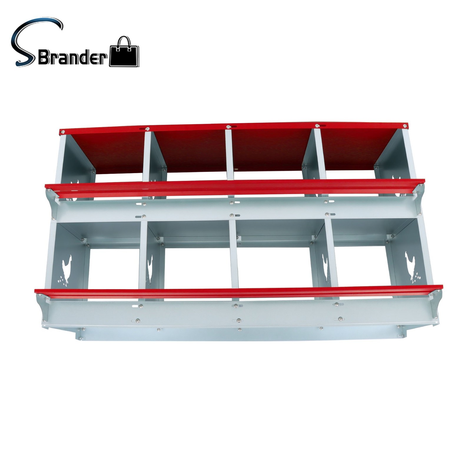 Chicken Nesting Boxes 8 Compartment Metal Poultry Nest Box Easy To Install