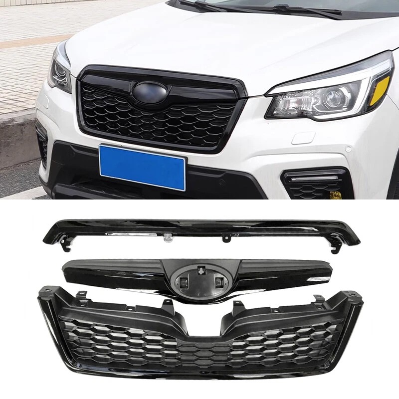 For 2014-2018 Subaru Forester Gloss Black Upper Grille Honeycomb Grill Assembly