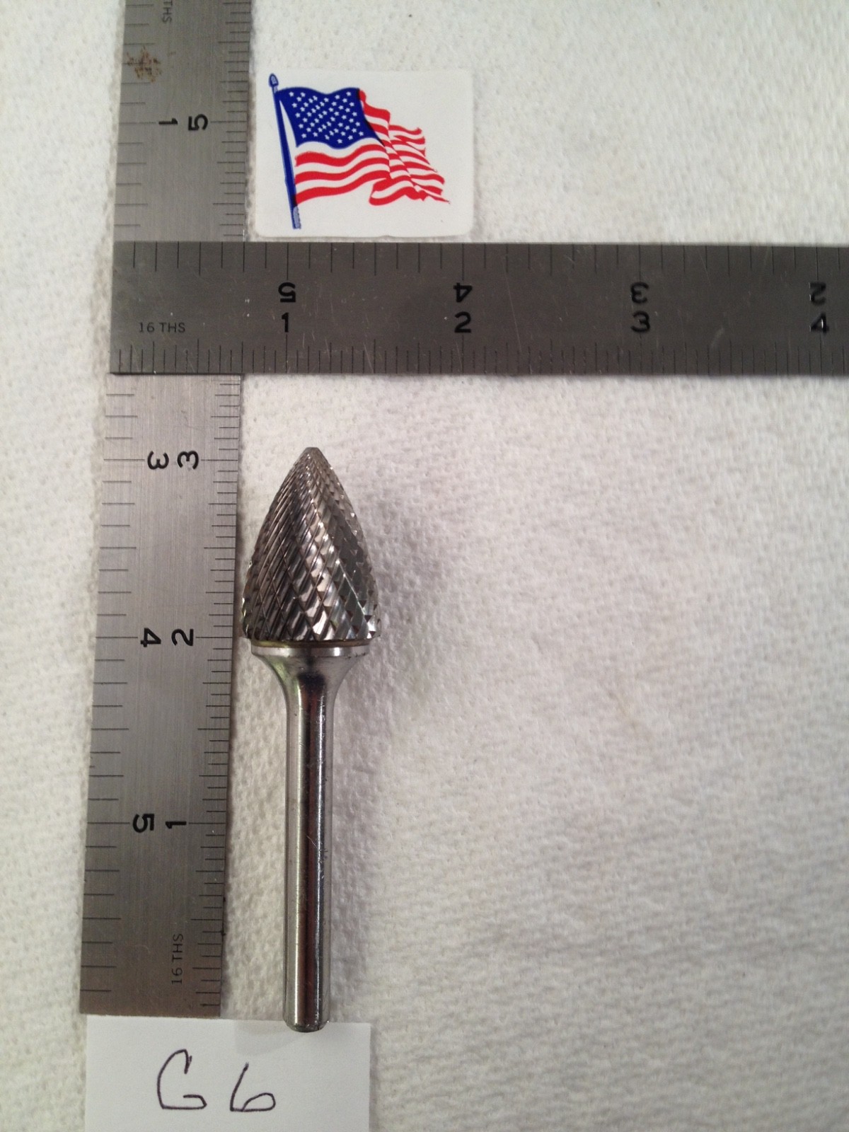 1 NEW FALCON / SGS 1/4" SHANK CARBIDE BURR SG-7 DOUBLE CUT. TREE POINT (G6)