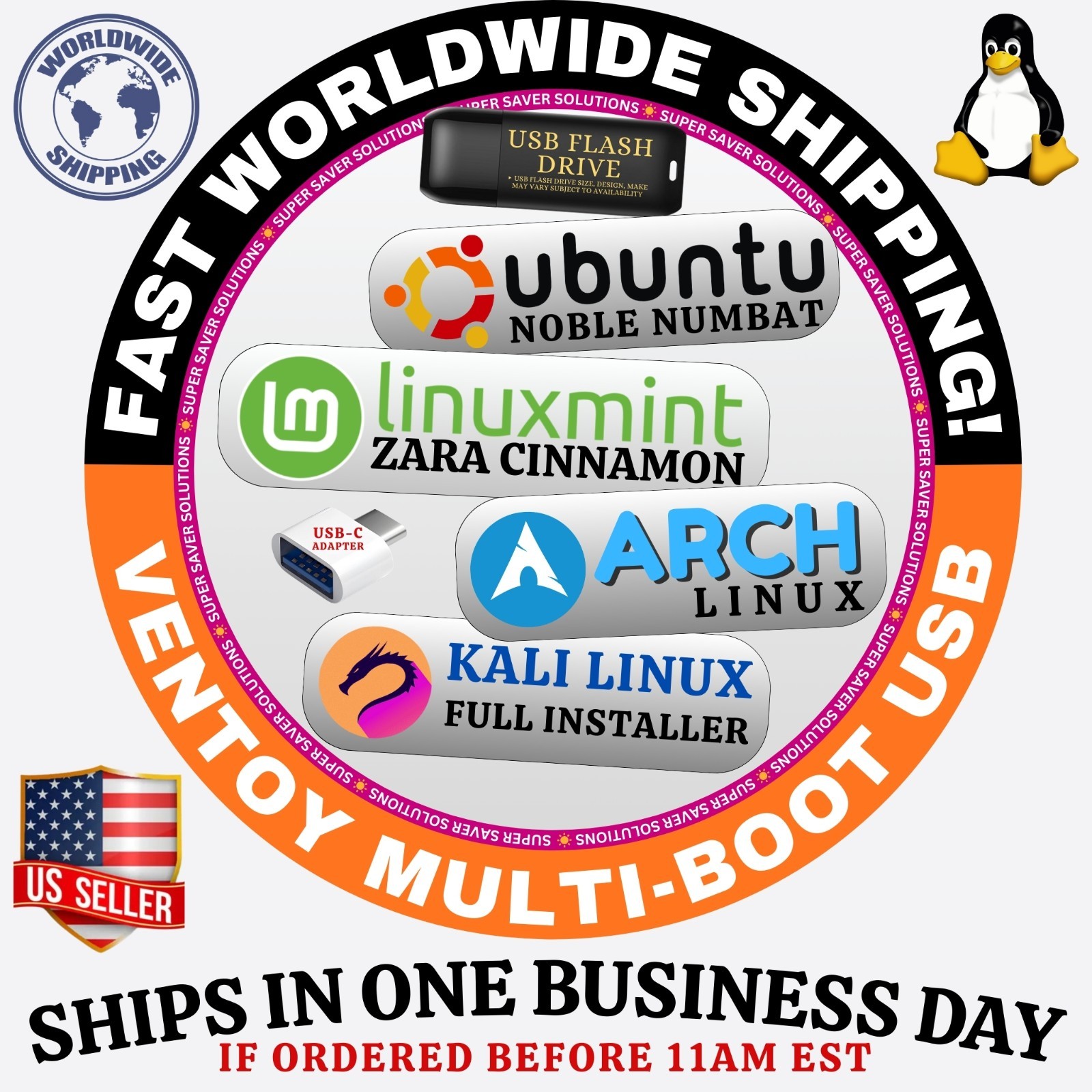 🔥 MultiBoot USB - Top Linux Distro Bundles - Mint Tails Zorin Arch Parrot Lite