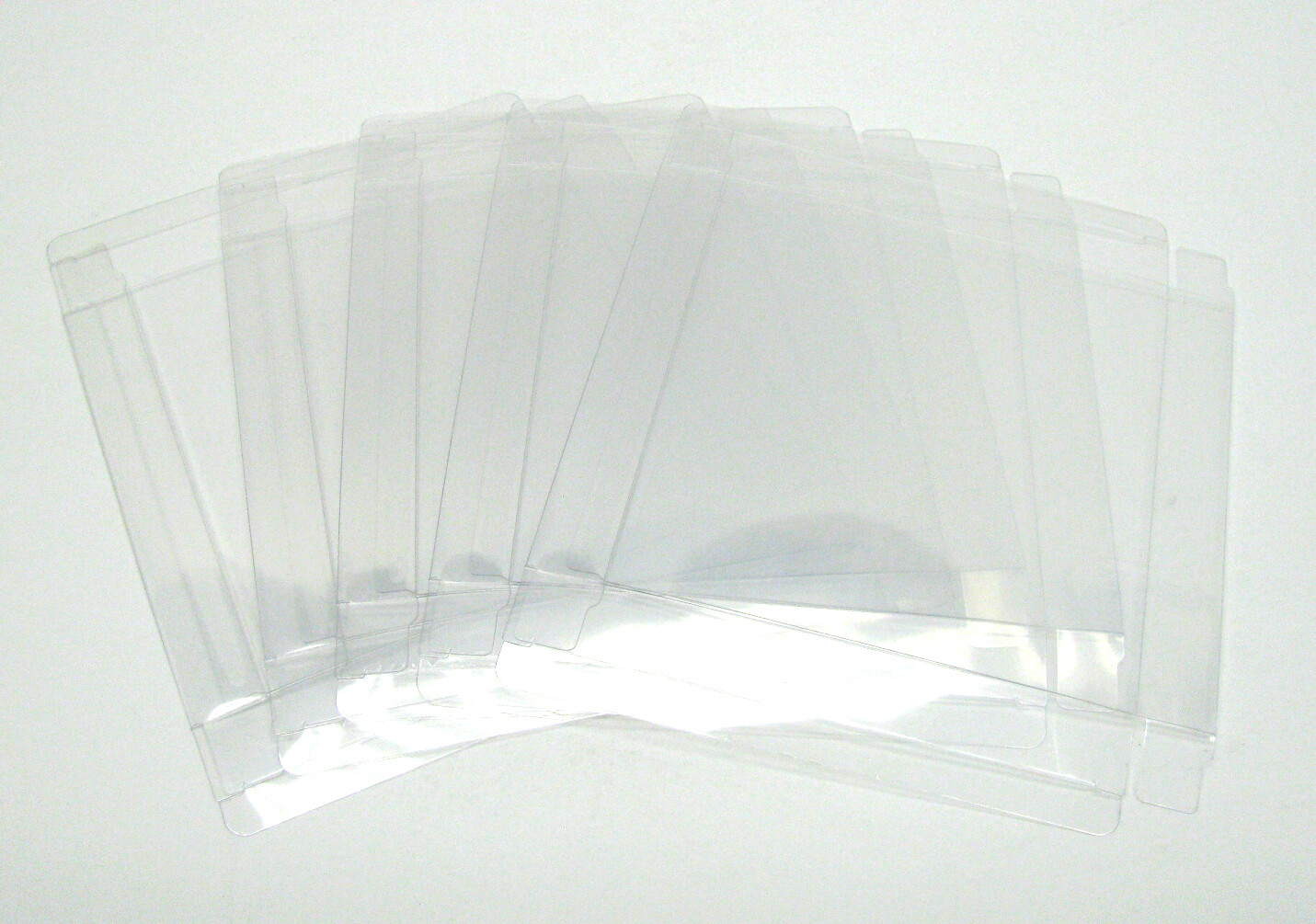 10x SEGA CD GAME CLEAR PROTECTIVE BOX PROTECTOR SLEEVE CASE - FREE SHIPPING!