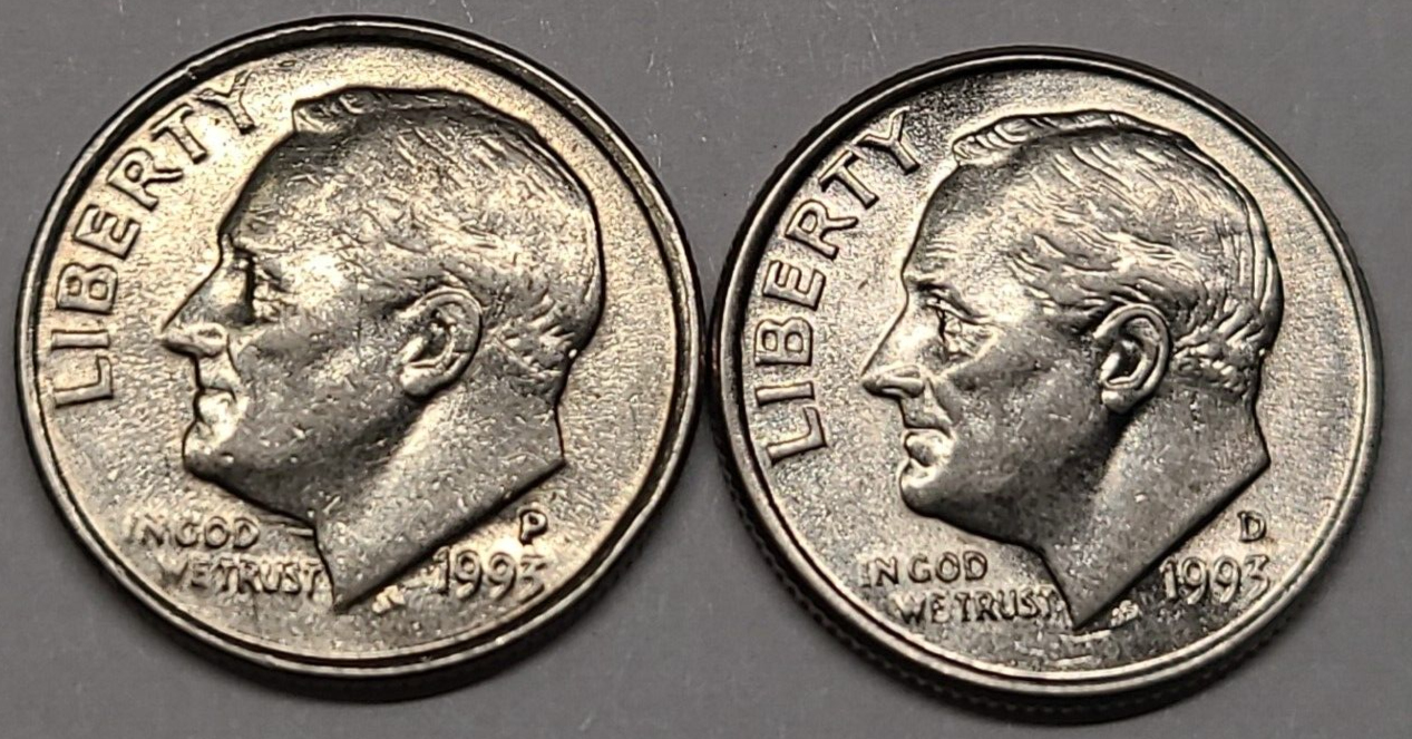 1993 P D Roosevelt Dime Clad ** ON HAND **
