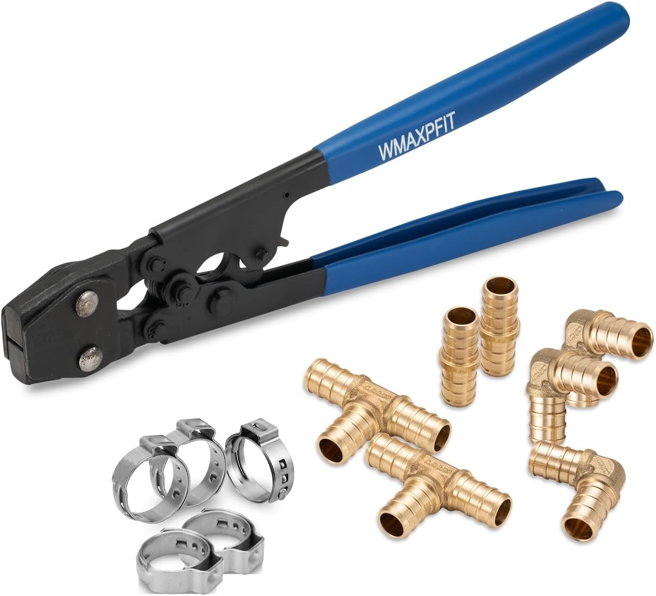 PEX Cinch Clamp Tool Fitting Kit, PEX Crimping Tool, Cinch for Stainless Steel C