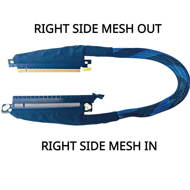 PCIE 4.0 X16 Graphics Card Extension Cable 180 Degree for server AI Processing