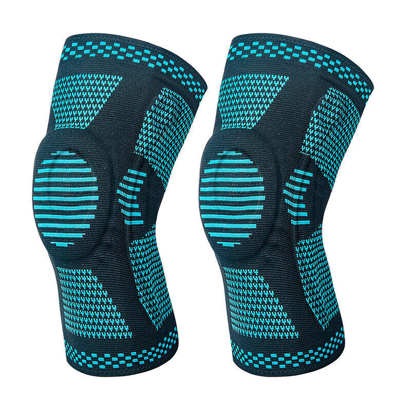 Silicone Knee Brace Compression Sleeve Support with Patella Gel Pad Side Spring