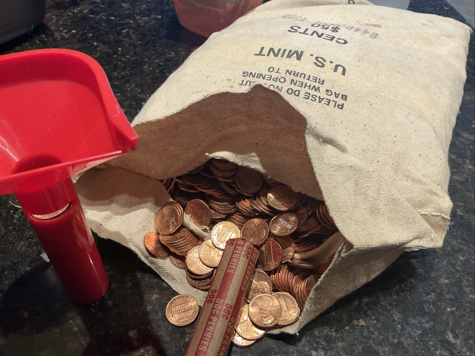 1981 BU Copper Pennies (2 Rolls) *Truly unsearched direct from mint from 1981.