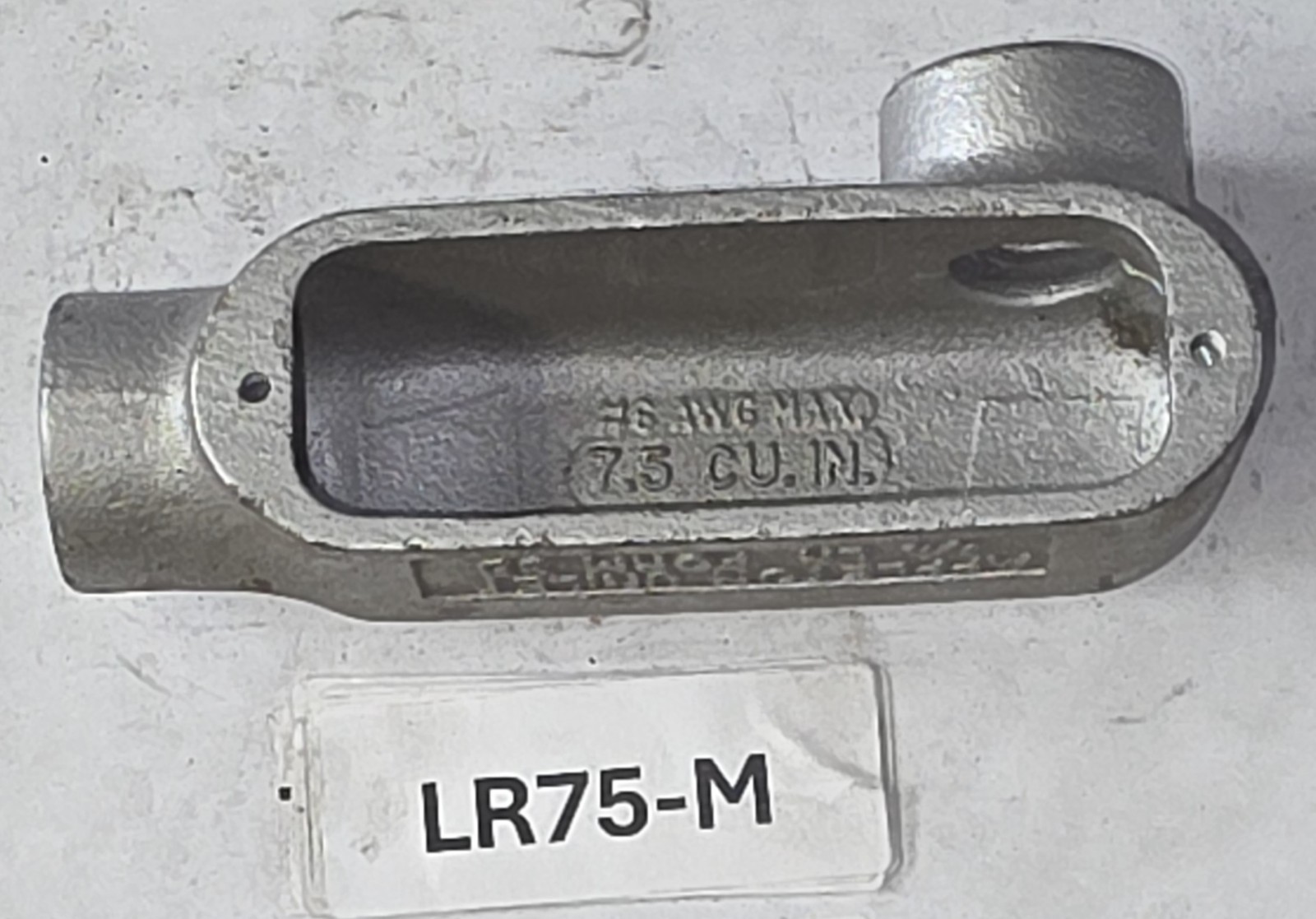 Appleton LR75-M Conduit Body 3/4", Malleable LR-Type (5 Per Pack)
