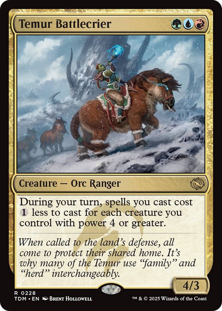 x1 Temur Battlecrier TDM Tarkir Dragonstorm MTG 228 RARE M/NM 1x