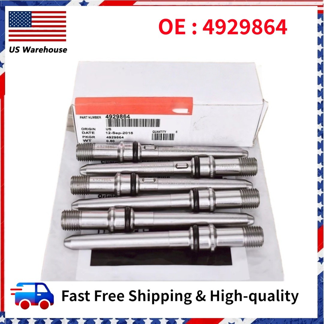 6 PCS Injector Connector Tubes 4929864 for 03-18 Dodge CUMMINS Diesel 5.9L 6.7L