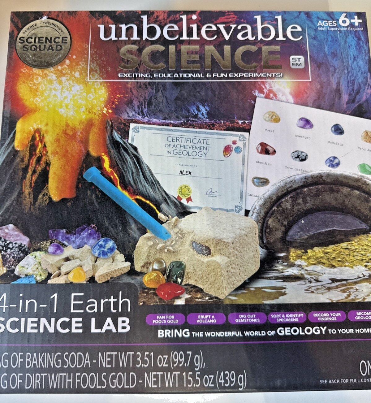 NEW Unbelieveable Science, 4-in-1 Earth Science. Fun Educational Activity Toy