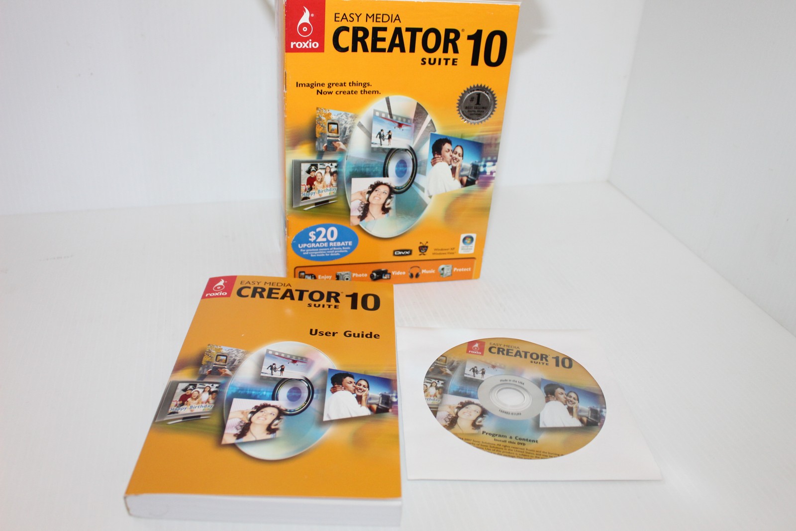 Roxio Easy Media Creator 10 Suite Software for Windows XP Vista - DVD CD Burning