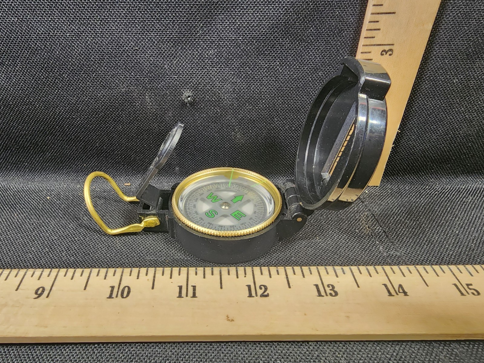 Vintage UST Engineer Directional Compass Black Plastic Compass Navigation