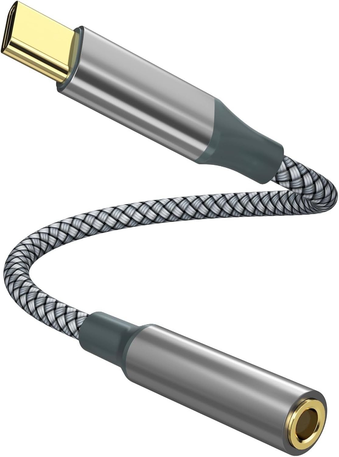 USB C to Aux Audio Dongle Cable Cord, Type C to 3.5mm Female Headphone Jack
