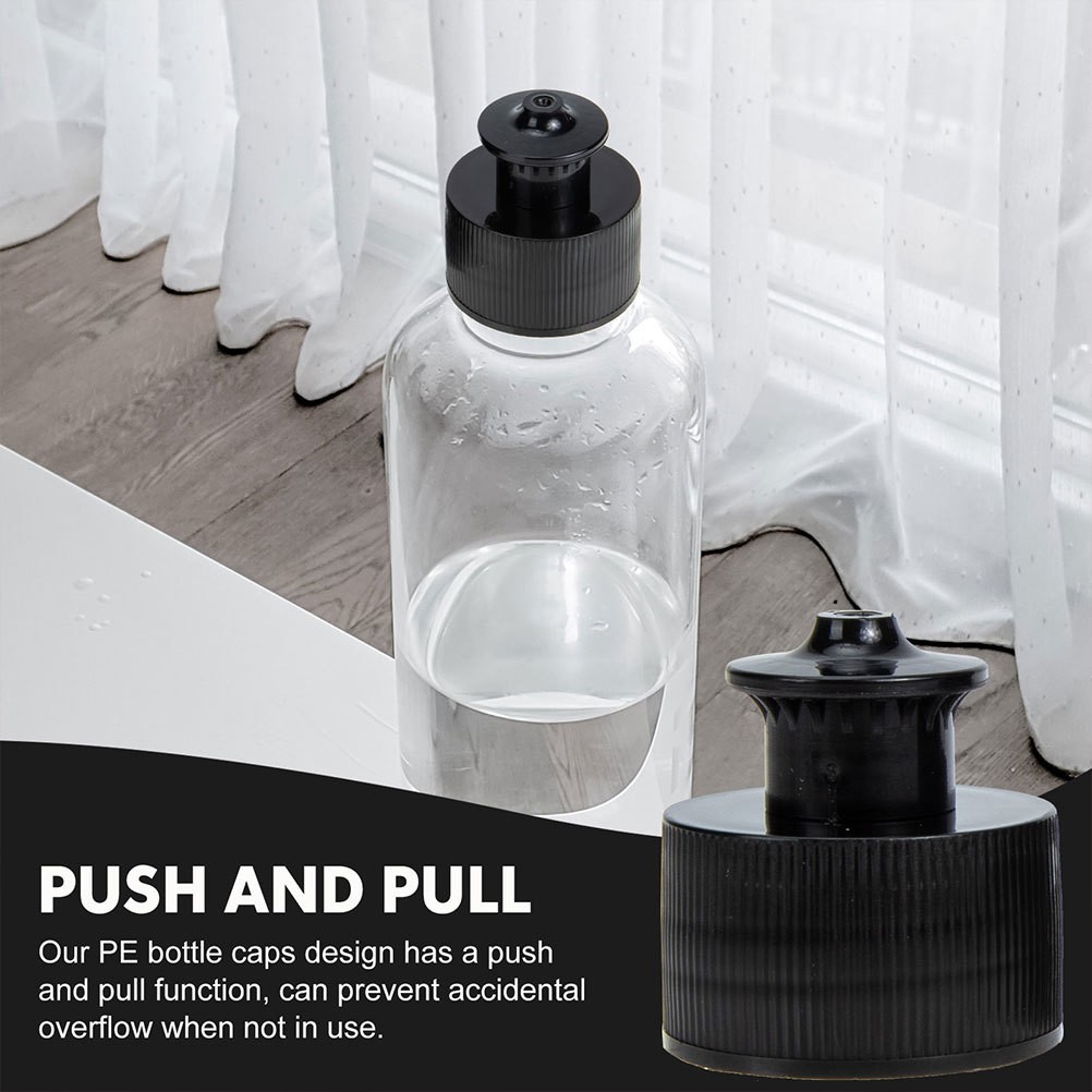 10 Pcs Reusable Sport Cap Water Bottle Push Pull Replacement Tops for Bottles
