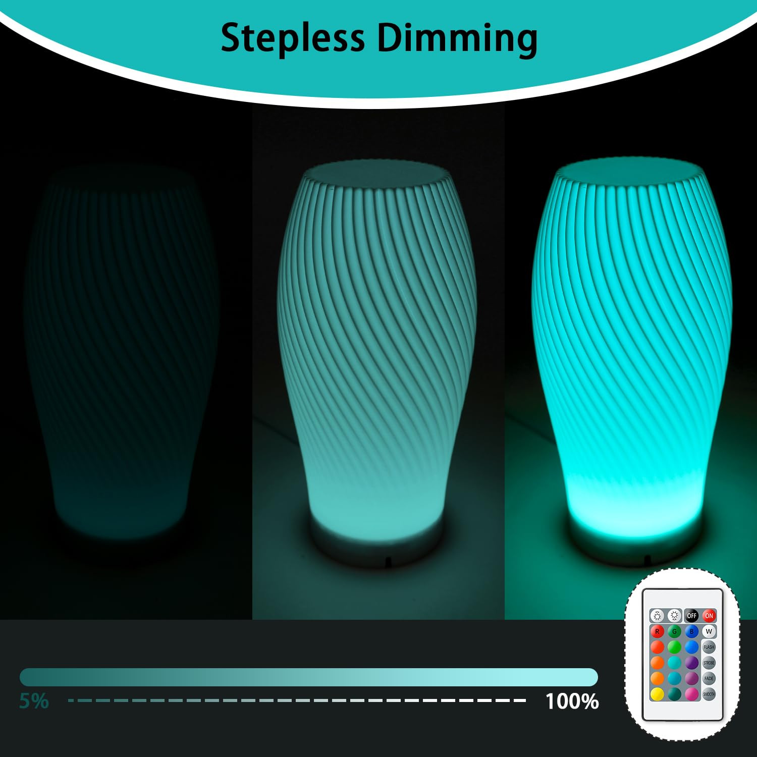 RGB 3D Printer LED Lamp Kit with Remote Control - 10 Set, USB Powered