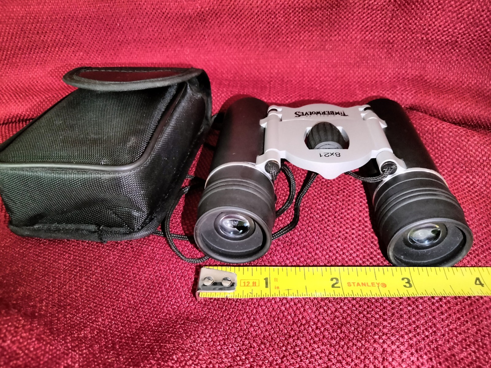Minnesota Timberwolves small compact 8x21 binoculars with case, work great VG