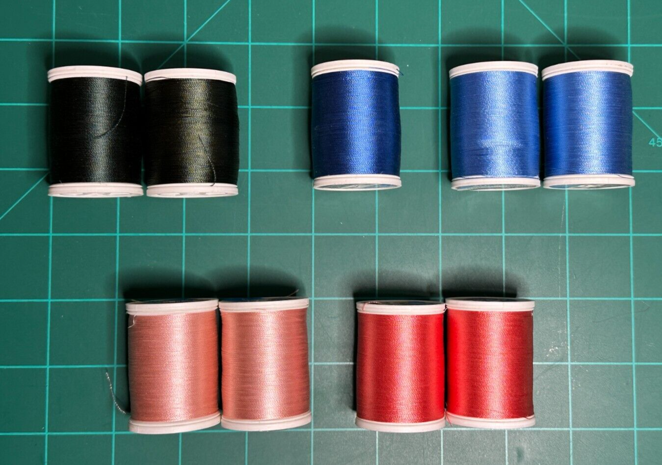 Lot of 9 Sulky Premium 40 WT Rayon Thread 850 YD Spools - Pink - Blue - Dk Green