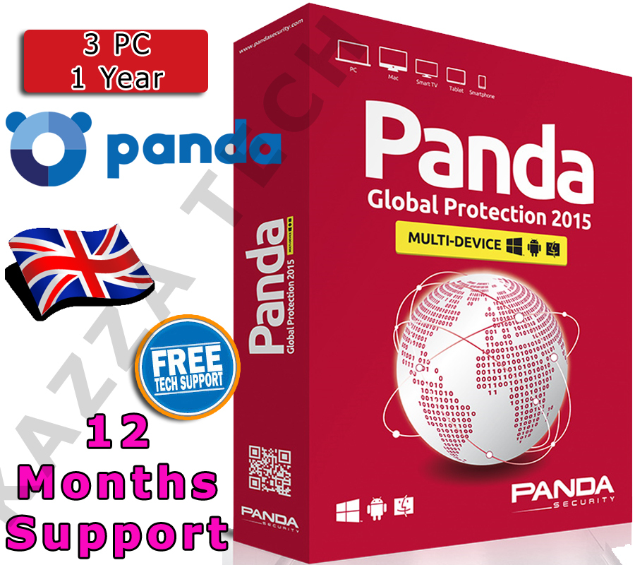 PANDA GLOBAL PROTECTION 2015 3 PC DEVICE USER 1 YEAR! Activation License Key