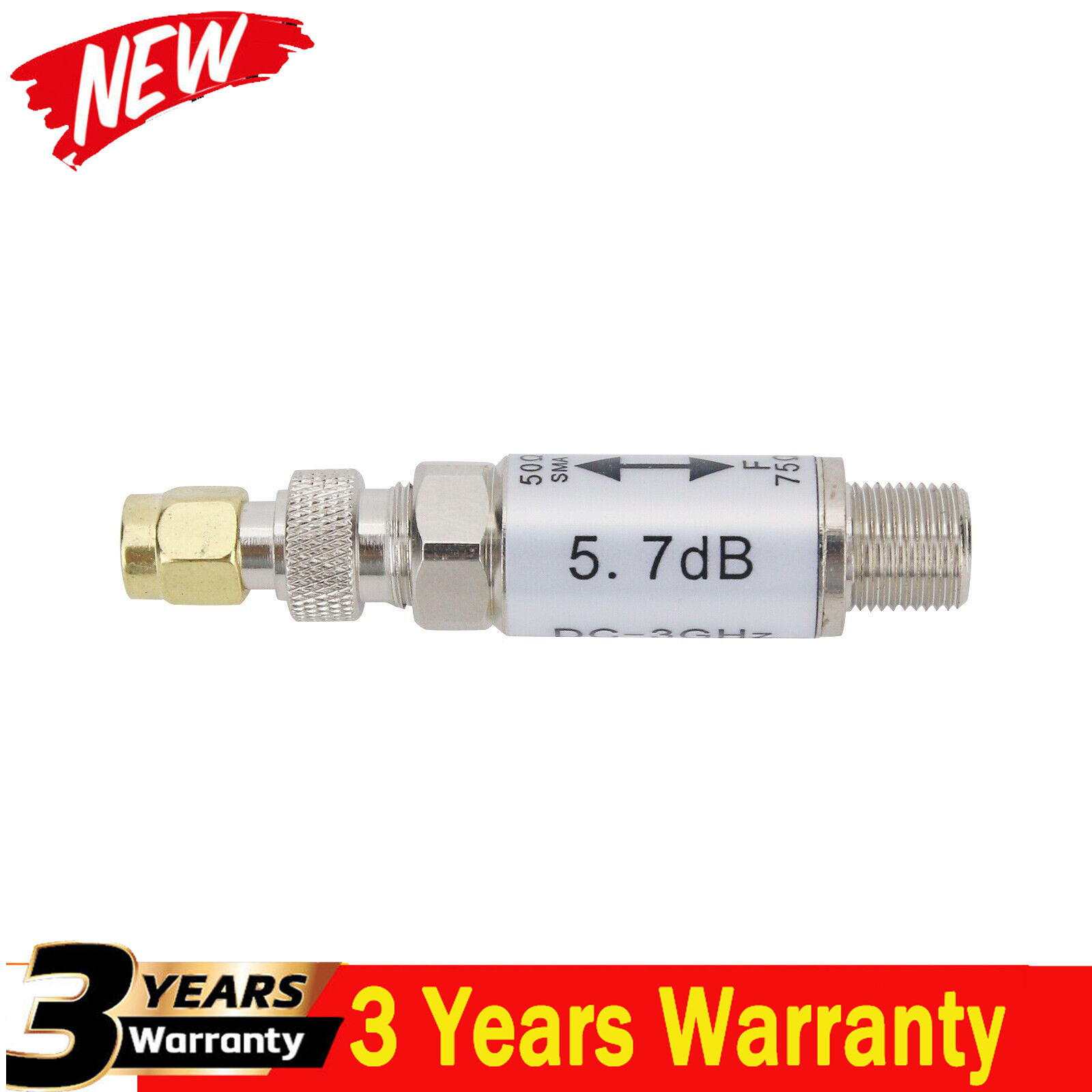 0-3GHz SMA Male to F Female Connector 50-75ohm Impedance Converter High Quality