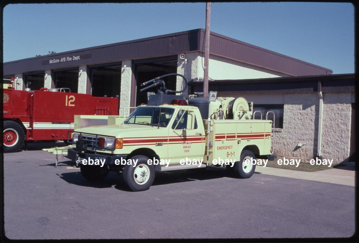 USAF McGuire AFB 1990 Ford F350 P20 Fire Apparatus Slide