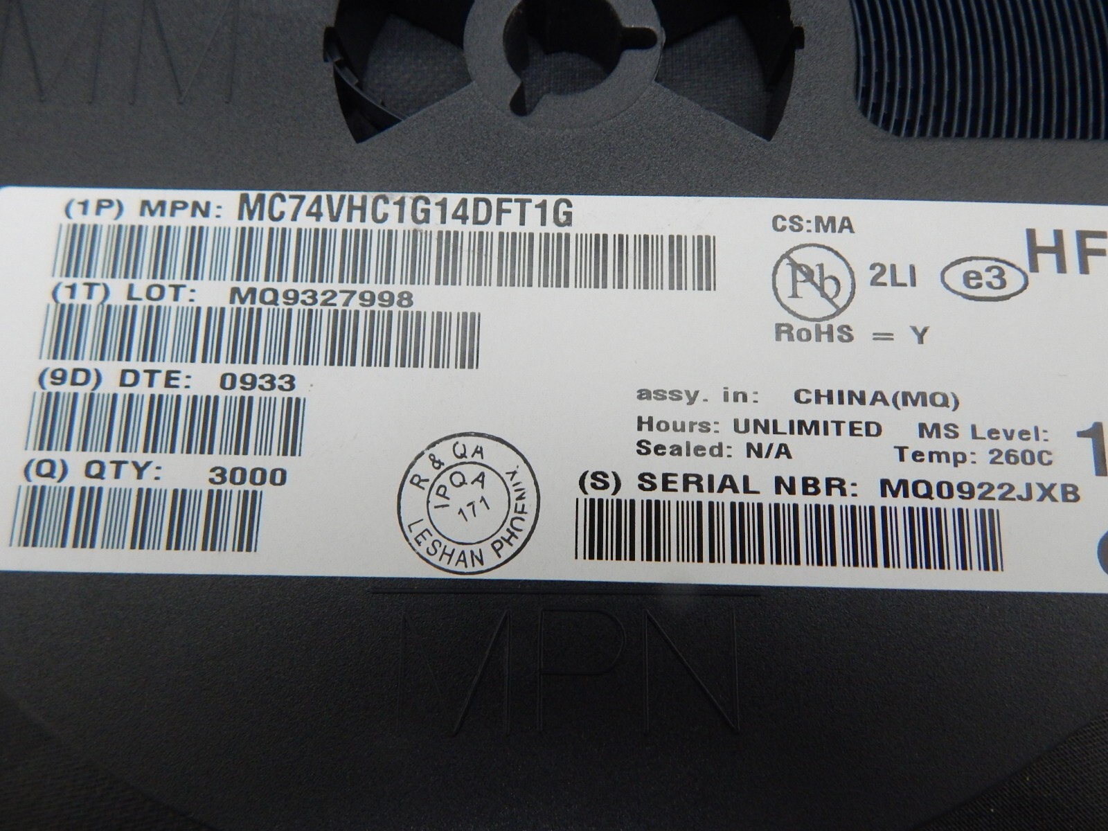 ON SEMI MC74VHC1G14DFT1G IC INVERT SCHMITT 1CH 1-IN SC88A - LOT OF 10 ICS