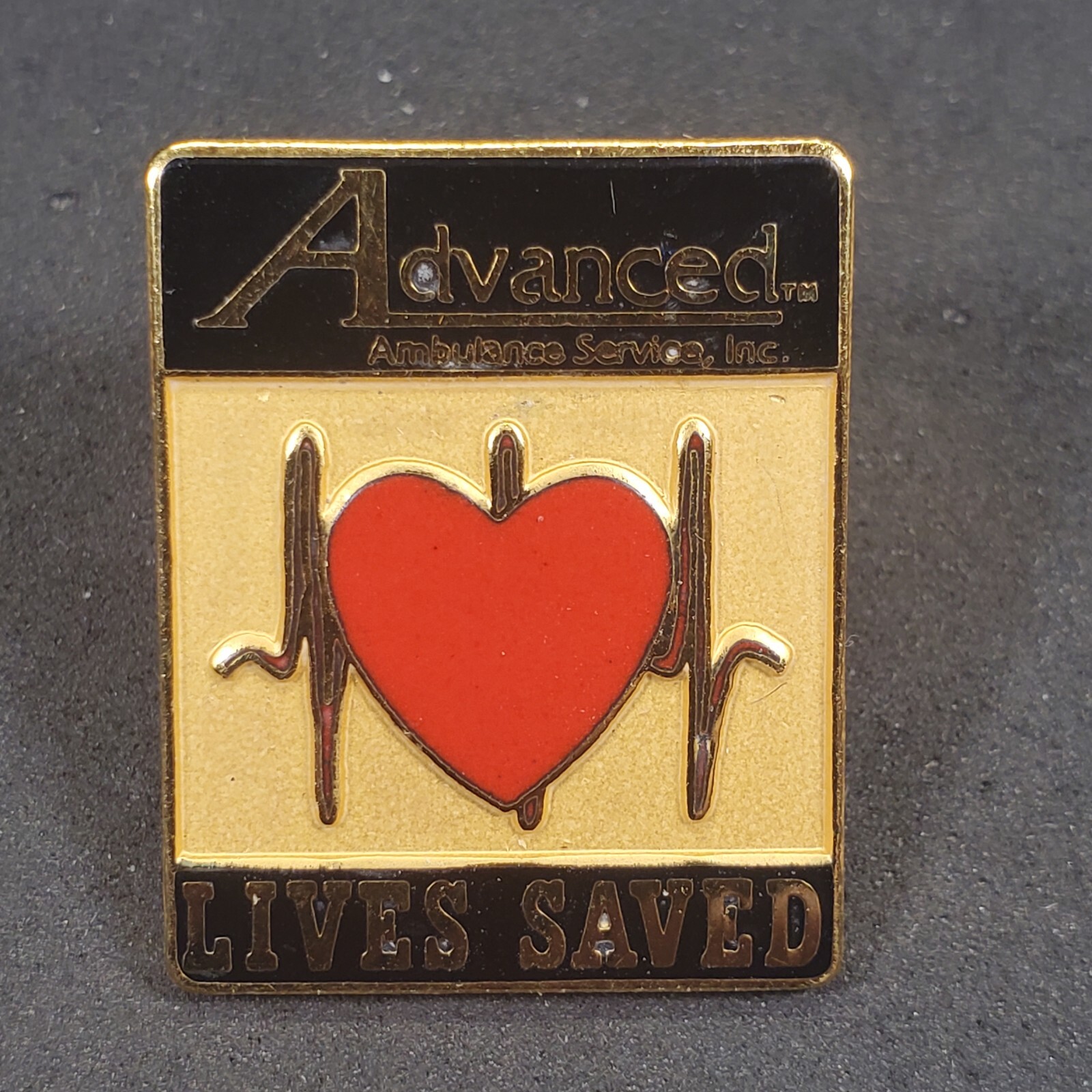 Advanced Ambulance Service Inc. Lives Saved Lapel Hat Pin Advertising EMT Medic