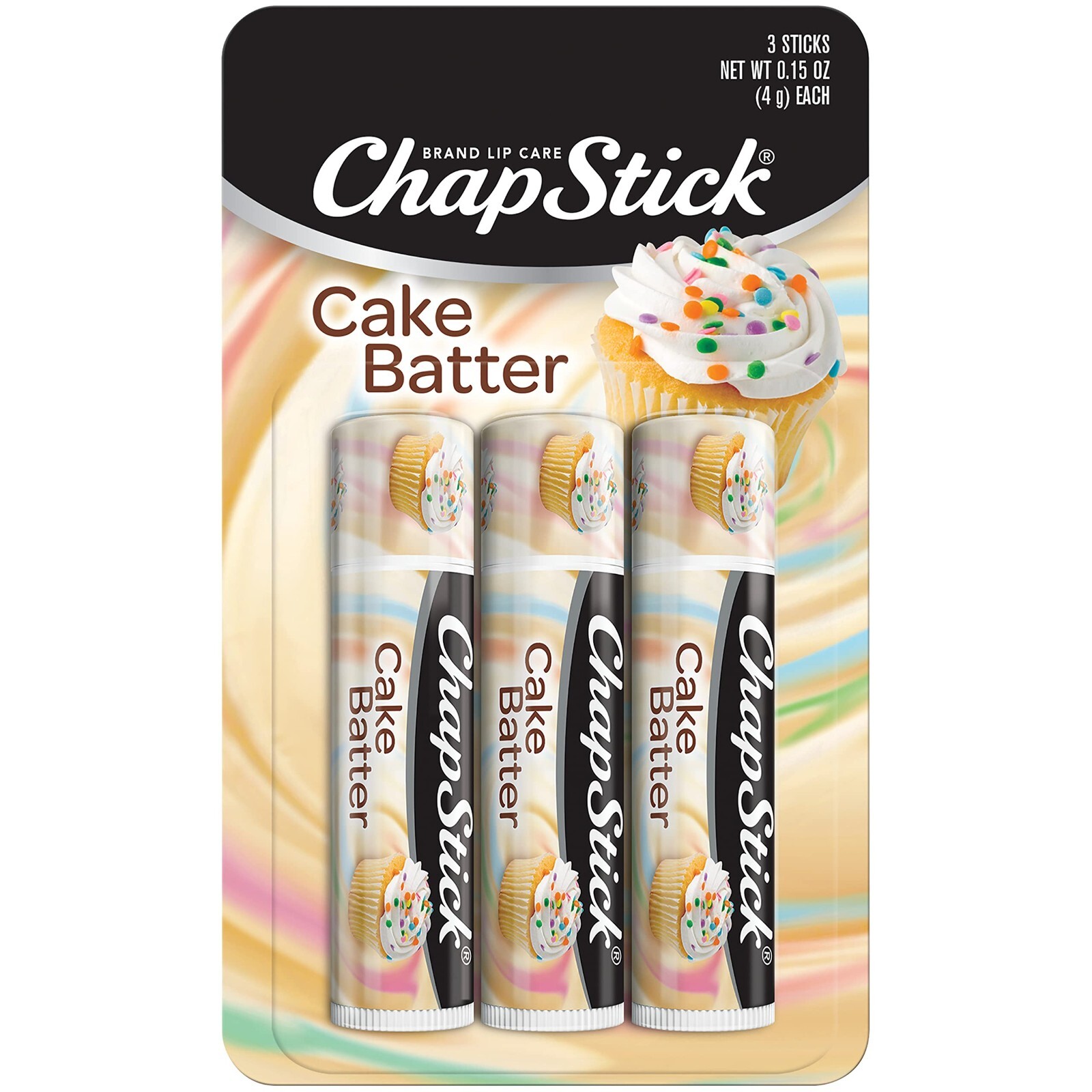 ChapStick Cake Batter Limited Edition Flavored Lip Balm  3 Tubes FREE SHIPPING