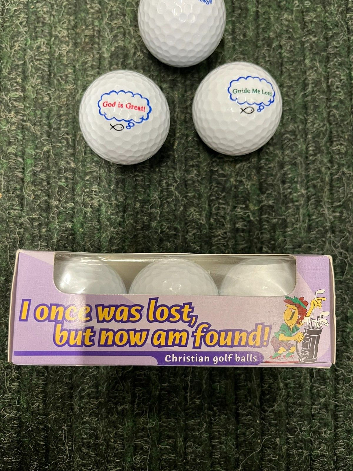 Christian Golf Balls, box of 3, Brand new, Pastor, Father, Dad, Men's Group, SS
