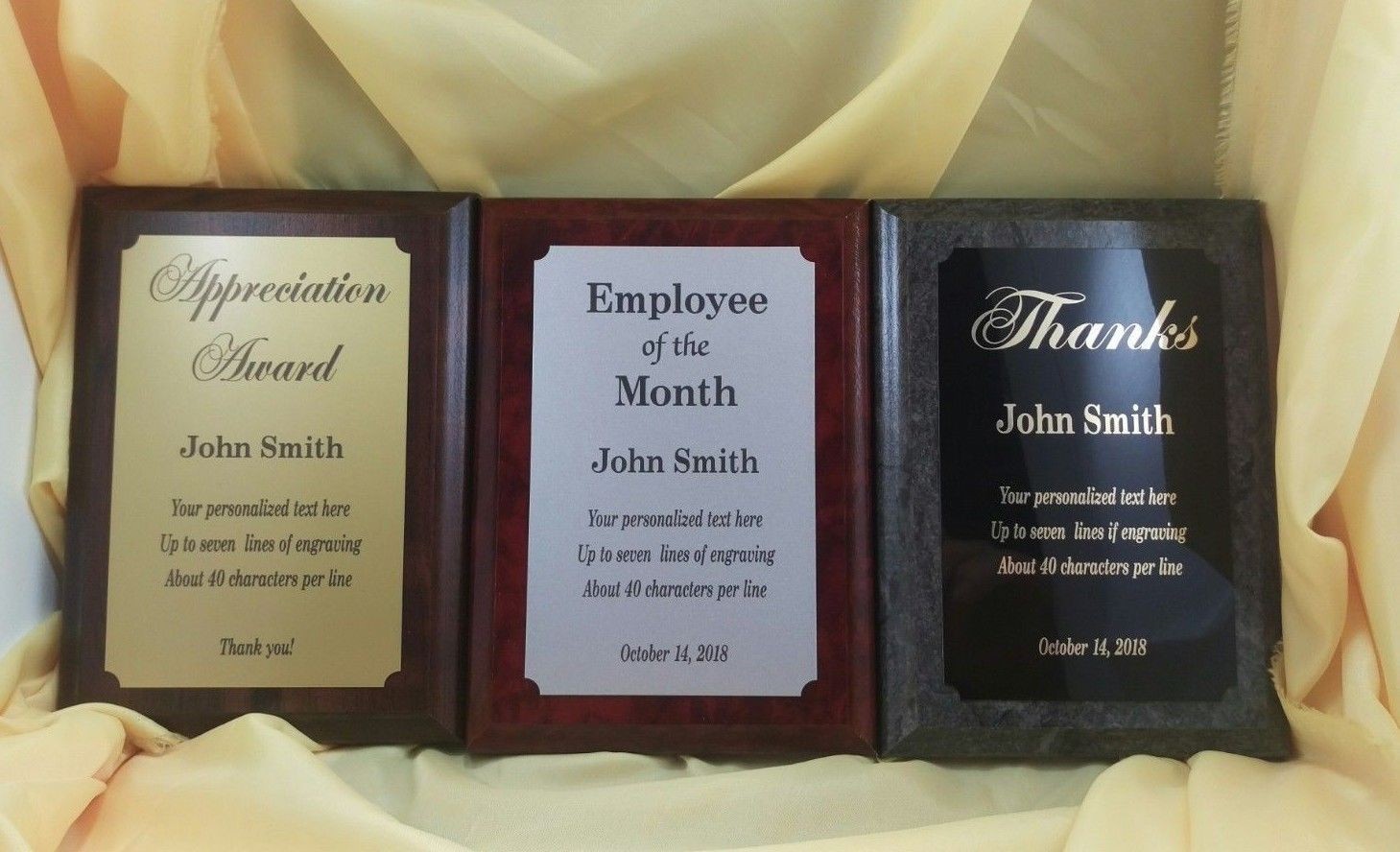 Custom Engraved Plaque. Thanks, Appreciation, Employee of the Month Award