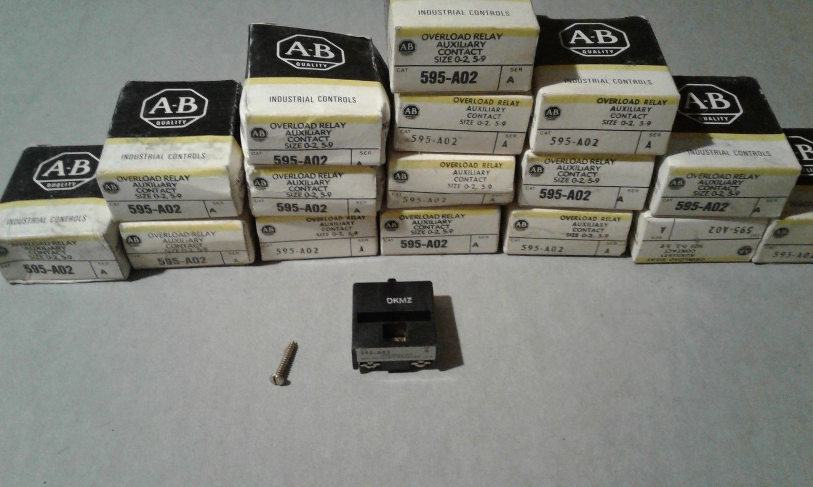 NEW LOT OF 4. ALLEN BRADLEY 595-A02 OVERLOAD AUXIALARY RELAY CONTACT