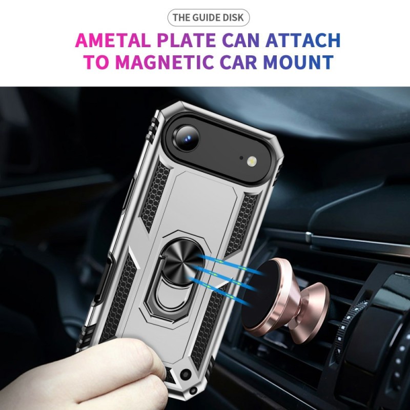 Military Grade Hybrid Case with Ring Grip for iPhone Air - Silver