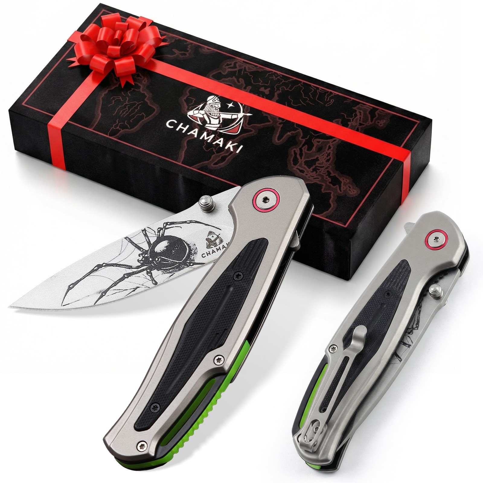 Chamaki Spider Folding Knife Tactical EDC Pocket Knife Razor Sharp Gift Ready