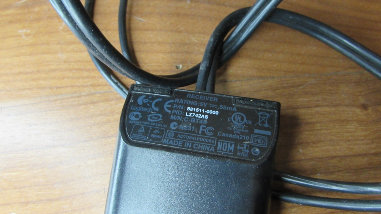 Logitech C-BT44 USB & PS/2 Wireless Mouse & Keyboard Receiver 831511-0000