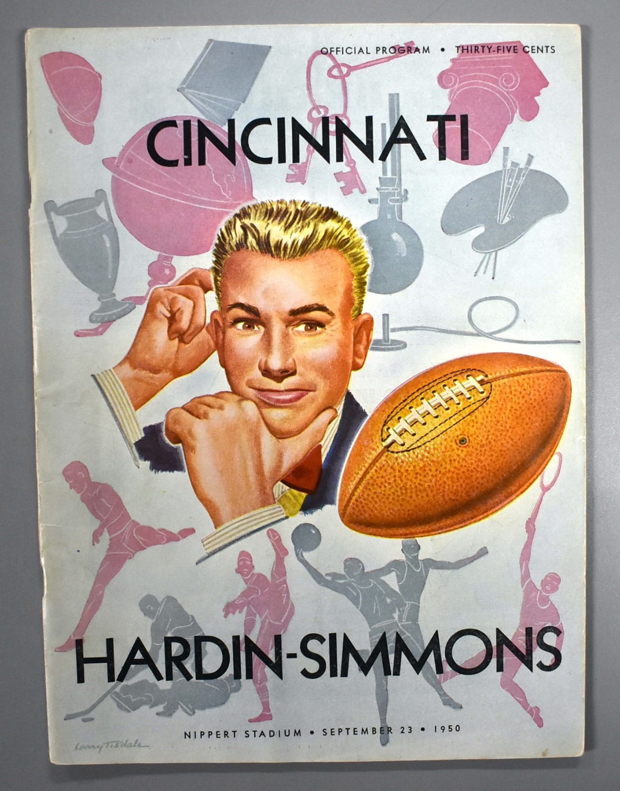 Cincinnati vs Hardin-Simmons September 23rd 1950 Official Game Program Football